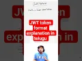 JWT Token Explained JWT Encoding Decoding System Design Tutorial for Beginners in Telugu
