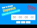How to create Stopwatch Application in HTML CSS and JavaScript Bluebace