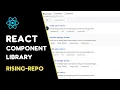React Component library rising-repo - a table to display recently popular repos