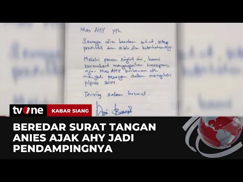 Beredar Surat Tulisan Tangan Anies untuk AHY