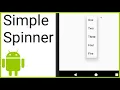 Android Spinner - Android Studio Tutorial