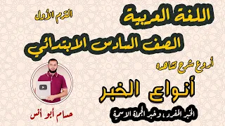 أنواع الخبر المفرد والجملة الاسمية نحو سادس الترم الأول 