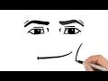 How to Draw Roblox Man Face Easy