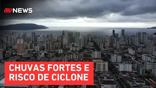 Alerta de temporal: Frente fria avança pelo Sul e deve atingir o Sudeste