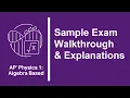 AP Physics 1 Sample Exam Walkthrough and Explanations Charlie