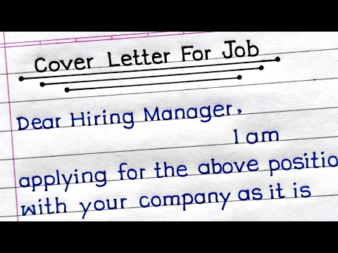 Download MP3 How To Write A Cover Letter For A Job Application | Cover Letter For Job Application |