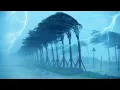Fall Asleep Quickly with Terrible Hurricane Strong Winds Heavy rain Thunder at Night