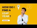 Find Leap Year Using Python Language Python