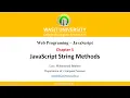 17 JavaScript String Methods Upercase LawerCase IndexOf LastIndexOf