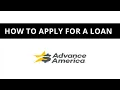 Advance America Loan - how to apply