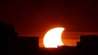 Solar Eclipse Sunset Oct 23 2014