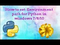 How to Add Python Path to Environment Variables in Windows 7 Tamil