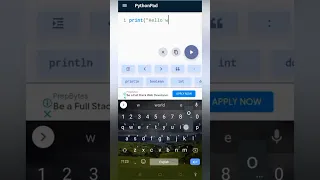 first python program in Android Hello World code in Android