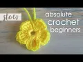 How To Crochet a Simple Flower - Absolute Beginners