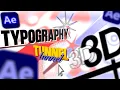 3D Camera Typography Tunnel After Effects Tutorial