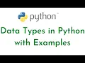 Various Data Types in Python with Examples Python for DevOps Python Tutorial for Beginners
