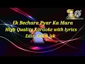 Download Lagu EK BECHARA PYAR KA MARA KARAOKE WITH LYRICS #hindikaraoke #mohammadrafi #viralvideo #jitendra