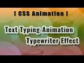Animation CSS Text Typing Animation - Typewriter Effect TianDev