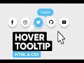 Interactive Social Media Hover Tooltips 2025 HTML CSS Only