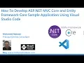 How To Develop ASP NET C Core and Entity Framework Core Sample Application Using Visual Studio Cod