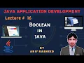 Learn Java tutorial in part 16 boolean By Arif Rasheed SSTLab
