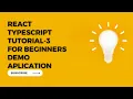 React TypeScript Tutorial for Beginners - 3