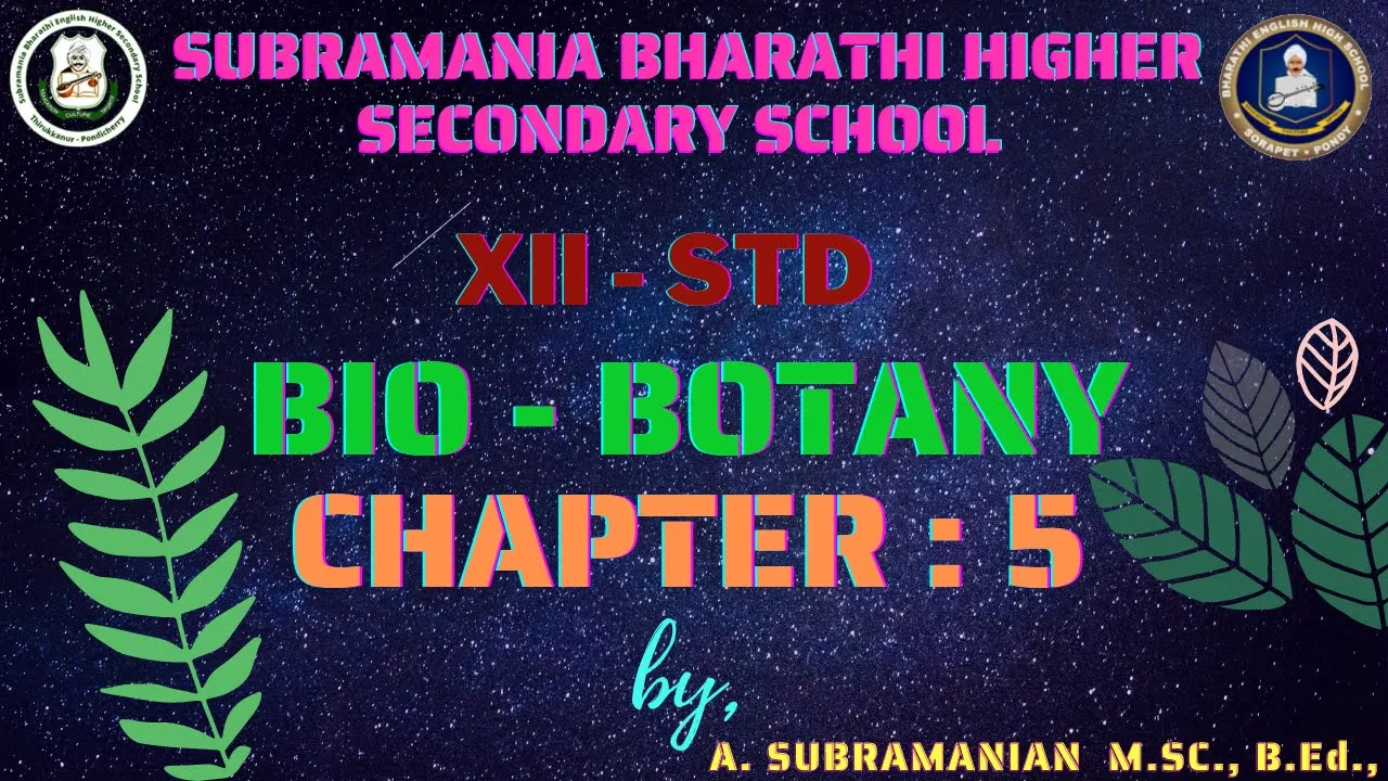 XII STD - BIO BOTANY - CHAPTER : 5 - PLANT TISSUE CULTURE - CELL SUSPENSION CULTURE