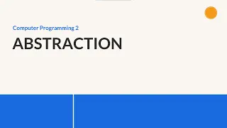 Java OOP - Abstraction TAGALOG