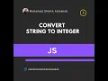 28 Methods to convert a string to an integer in JavaScript