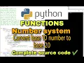 Python Functions Convert Base 10 number to Base 20 Full source Code