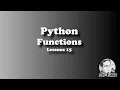 Python Functions - by Sir Eudz