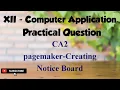 XII - Computer Applications Practical Question