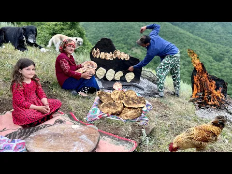 Download MP3 Making a Unique Stone Oven and Baking Bread on a sunny Spring Day in Mountain