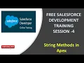 STRING METHODS IN APEX FREE SALESFORCE DEVELOPMENT TRAINING SESSION - 4