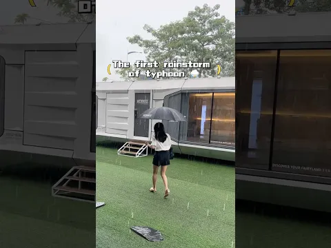 So safe and comfortable to stay in my modular house in rainy day#prefabhouse#vessel微宿#dailyvlog#USA