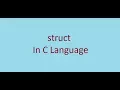 C Programming Course 45 To Use struct ARABIC