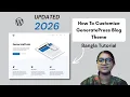 How To Customize GeneratePress Blog Theme WordPress Website Website Design Bangla Tutorials