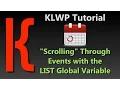 KLWP Tutorial Scrolling Through Events Using LIST GV