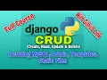 Django CRUD Operation - Full Course with GitHub Link and Description