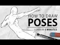 Learn to draw Poses in 5 Minutes Beginner Tutorial Drawlikeasir
