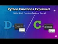 Python Functions Explained Define Call Functions Beginner Tutorial