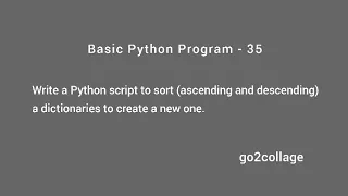 EP 35 Language Python Basic Program I go2collage