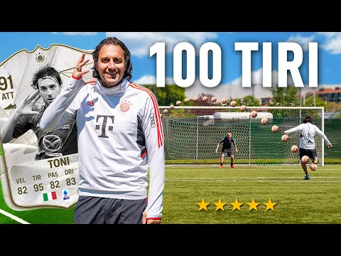 Video Thumbnail: 🎯⚽️100 TIRI CHALLENGE: LUCA TONI (SCARPA D'ORO) | Quanti Goal Segnerà su 100 tiri?
