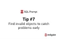 SQL Prompt - find invalid objects