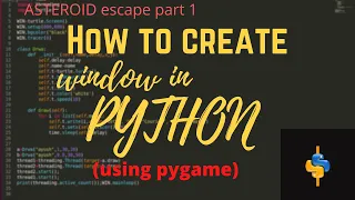How to create a window in python using pygame