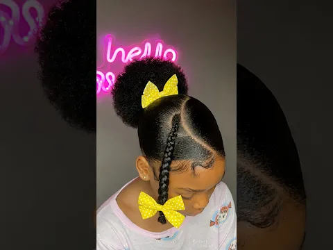 Sleek & slayed short 4c natural hairstyle ✨🌷 #hairstyle #braids