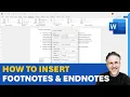 How to Insert Footnotes Endnotes in Word
