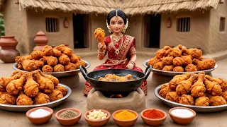 #cooking  طبخ دجاج كنتاكي على الطريقة الهندية🔥 |تجربة ASMR مريحة للأعصاب/Miniature doll