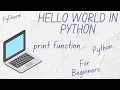 1 Hello World in Python print function PyCharm Python for Beginners