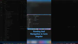 Rauting and Navigation in Ionic Angular